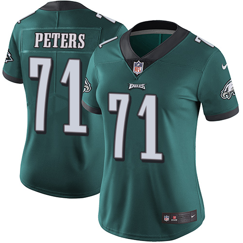 Nike Eagles #71 Jason Peters Midnight Green Team Color Women's Stitched NFL Vapor Untouchable Limited Jersey